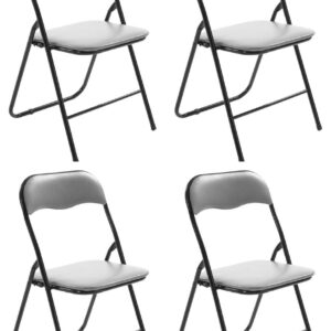 4er Set Klappstuhl Felix grau/schwarz