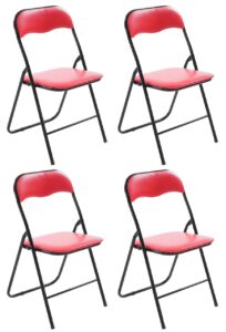 4er Set Klappstuhl Felix rotschwarz
