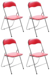4er Set Klappstuhl Felix rotsilber