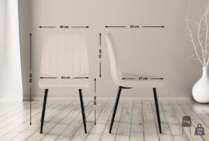 4er Set Stuehle Dijon Samt creme