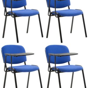 4er Set Stühle Ken mit Klapptisch Stoff blau