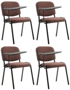 4er Set Stuehle Ken mit Klapptisch Stoff braun