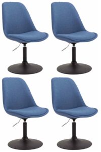 4er Set Stuehle Maverick B Stoff blau