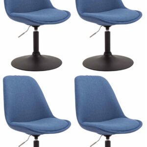 4er Set Stühle Maverick B Stoff blau