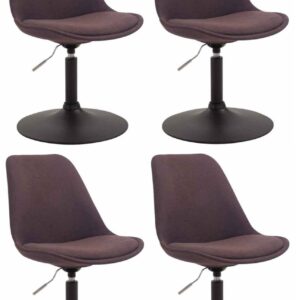 4er Set Stühle Maverick B Stoff braun