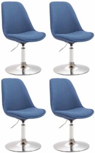 4er Set Stuehle Maverick C Stoff blau