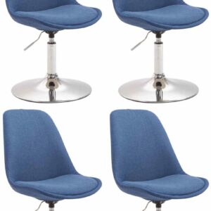 4er Set Stühle Maverick C Stoff blau