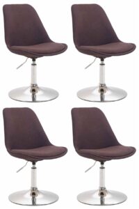 4er Set Stuehle Maverick C Stoff braun