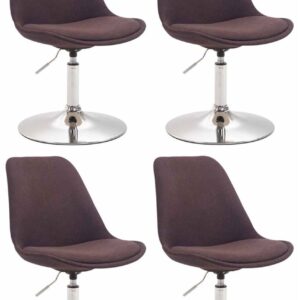 4er Set Stühle Maverick C Stoff braun