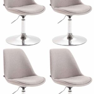 4er Set Stühle Maverick C Stoff grau