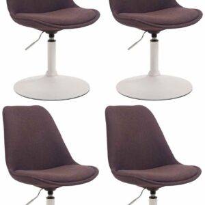 4er Set Stühle Maverick W Stoff braun