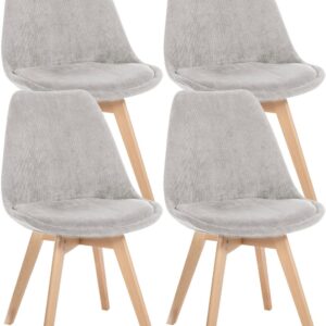4er Set Stuhl Linares Cord beige