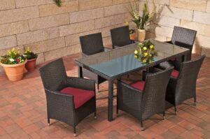 6 er Kissenset Bezuege Avignon Florenz rubinrot