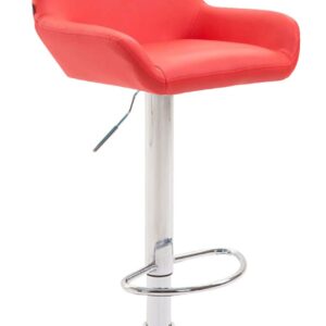 Barhocker Braga Kunstleder chrom rot