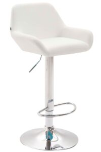 Barhocker Braga Kunstleder chrom weiss