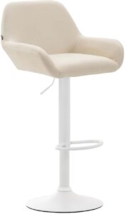 Barhocker Braga Kunstleder weiss creme