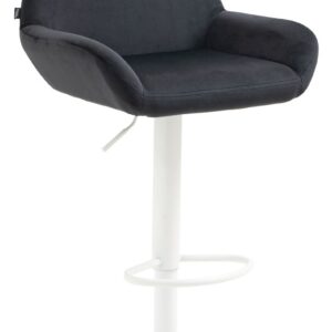 Barhocker Braga Samt weiß schwarz