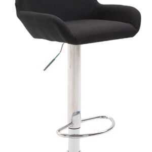 Barhocker Braga Stoff chrom schwarz