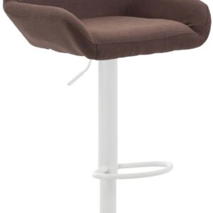 Barhocker Braga Stoff weiß braun