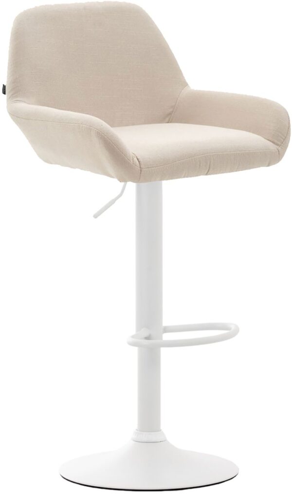 Barhocker Braga Stoff weiß creme