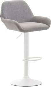 Barhocker Braga Stoff weiss grau