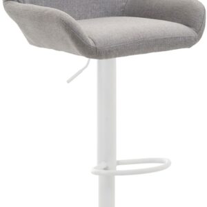 Barhocker Braga Stoff weiß grau