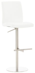 Barhocker Cadiz Kunstleder edelstahl weiss