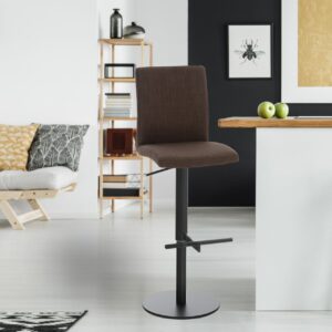 Barhocker Cadiz Stoff schwarz braun