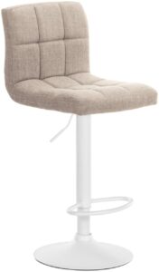 Barhocker Calma Stoff weiss creme