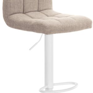 Barhocker Calma Stoff weiß creme