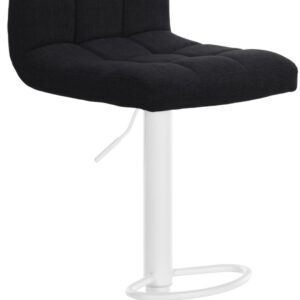 Barhocker Calma Stoff weiß schwarz