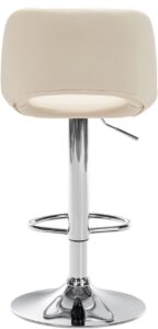 Barhocker Camden Kunstleder chrom creme