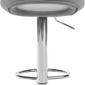 Barhocker Camden Kunstleder chrom grau