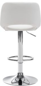 Barhocker Camden Kunstleder chrom weiss