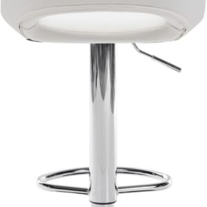Barhocker Camden Kunstleder chrom weiß