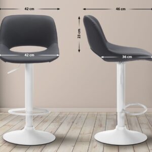 Barhocker Camden Kunstleder weiß schwarz