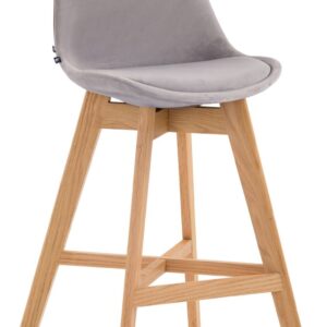 Barhocker Cannes Samt natura grau