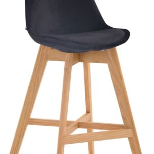 Barhocker Cannes Samt natura schwarz