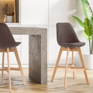 Barhocker Cannes Stoff Natura braun