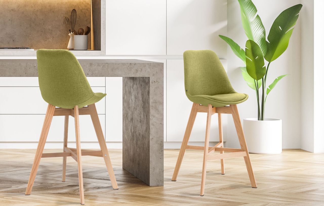 Barhocker Cannes Stoff Natura grün 1 Barhocker Cannes Stoff Natura grün