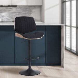 Barhocker Clawson Stoff schwarz natura/schwarz