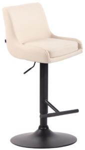 Barhocker Club Kunstleder schwarz creme