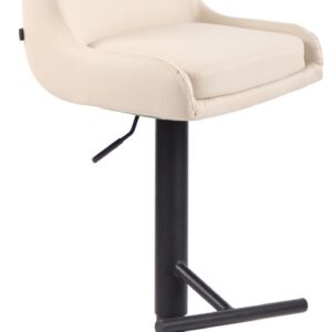 Barhocker Club Kunstleder schwarz creme