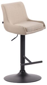 Barhocker Club Stoff schwarz creme