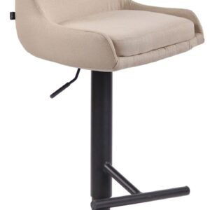 Barhocker Club Stoff schwarz creme