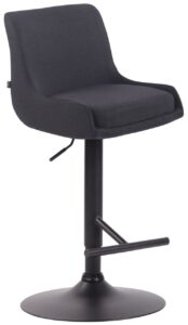 Barhocker Club Stoff schwarz schwarz