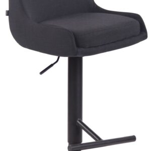 Barhocker Club Stoff schwarz schwarz