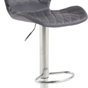 Barhocker Cork Kunstleder chrom grau