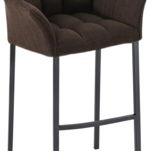 Barhocker Damaso B Stoff mit 4-Fuß Gestell braun