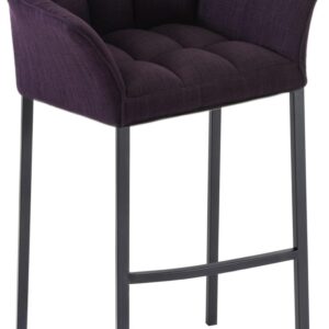 Barhocker Damaso B Stoff mit 4-Fuß Gestell lila